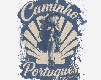 Boho Pilgrim T-Shirt | Camino Portuguese Pilgrim Tee | Spiritual Traveller Gift | Camino de Santiago Shirt