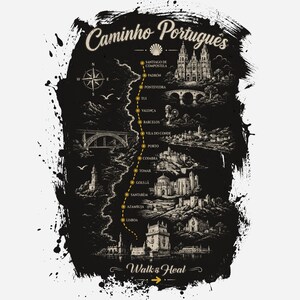 The Pathfinder T-Shirt | Camino Portuguese Pilgrim Tee | Spiritual Traveller Gift | Camino de Santiago Shirt image 6