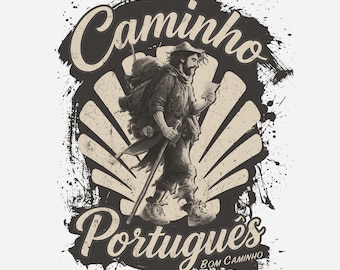 Nomad Seeker T-Shirt | Camino Portuguese Pilgrim Tee | Spiritual Traveller Gift | Camino de Santiago Shirt