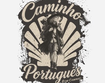 Boho Pilgrim T-Shirt | Camino Portuguese Pilgrim Tee | Spiritual Traveller Gift | Camino de Santiago Shirt
