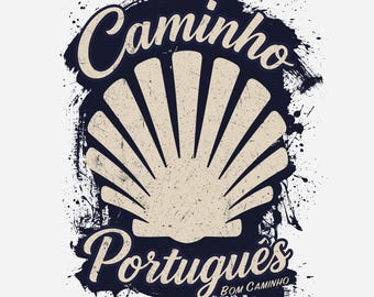 Camino Shell T-Shirt | Camino Portuguese Pilgrim Tee | Spiritual Traveller Gift | Camino de Santiago Shirt