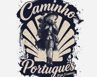 Boho Pilgrim T-Shirt | Camino Portuguese Pilgrim Tee | Spiritual Traveller Gift | Camino de Santiago Shirt