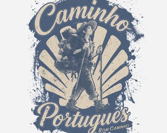 Nomad Muse T-Shirt | Camino Portuguese Pilgrim Tee | Spiritual Traveller Gift | Camino de Santiago Shirt