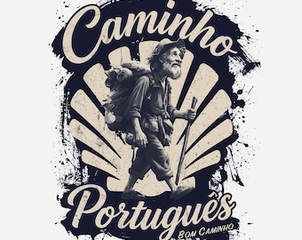 Heritage Walker T-Shirt | Camino Portuguese Pilgrim Tee | Spiritual Traveller Gift | Camino de Santiago Shirt