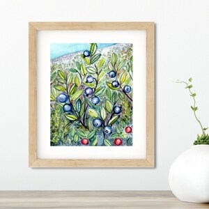 Tundra Blueberries Art Print