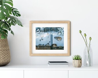 Winter Animals Art Print