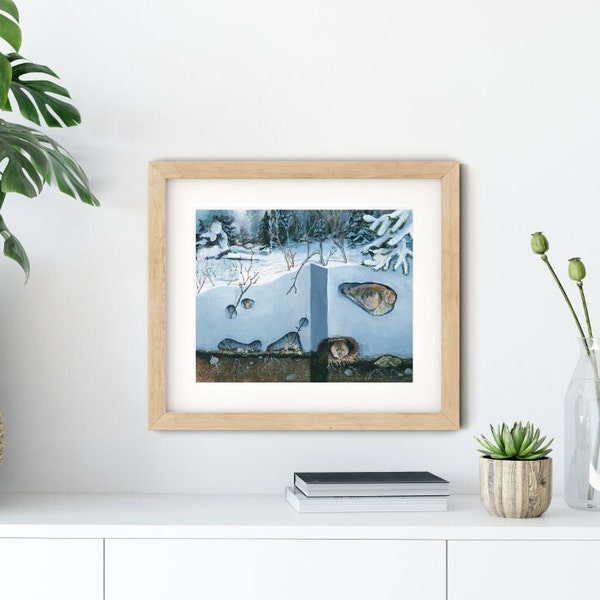 Winter Animals Art Print