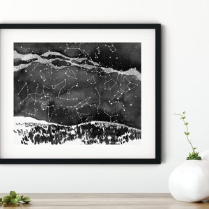 Impressão artística do mapa do céu