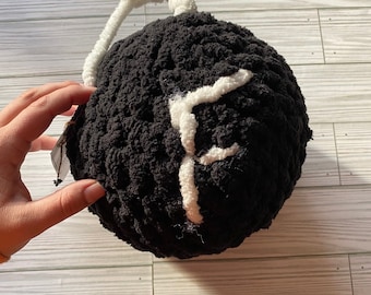 crochet f bomb stuffed pillow