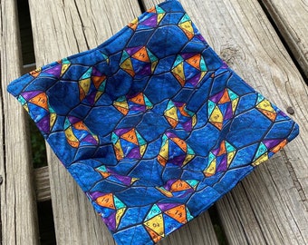 Build a Microwave Bowl Cozy - Dungeons and Dragons 20 Dice Navy Custom Cozies | Unique Gift for Game Enthusiast, Friends, & Birthdays
