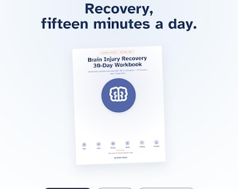 Large Print TBI Recovery Workbook | 30-Day Cognitive Activities (PDF Download)