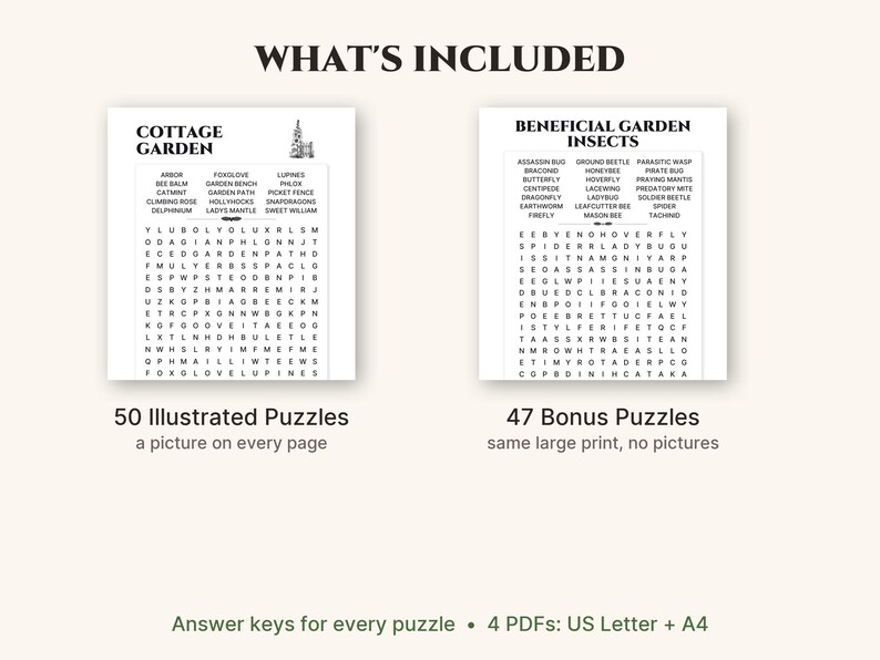 What is included: the illustrated book and the bonus puzzles