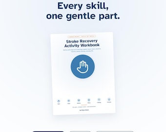 Stroke Recovery Worksheets: Large Print Cognitive Activities for Adults, Printable PDF