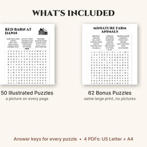 What is included: the illustrated book and the bonus puzzles