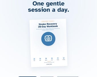 Stroke Recovery 30-Day Workbook | Large Print Cognitive Activities (PDF)