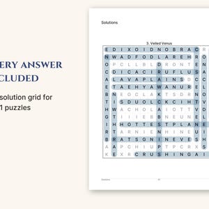 An answer key page with highlighted words