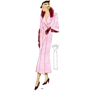 Plus Size (or any size) Vintage 1934 Dress Sewing Pattern - PDF - Pattern 1584 Delphine 1930s 30s Patterns Instant Download