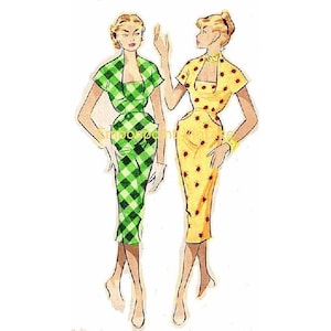 Plus Size (or any size) Vintage 1949 Wiggle Dress Sewing Pattern - PDF - Pattern No 63 Dale