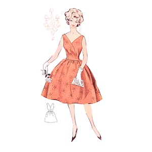 Plus Size or any size Vintage 1950s Dress Pattern PDF Pattern No 3: Linda image 1