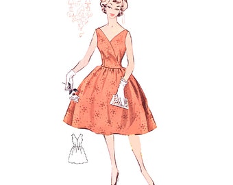 Plus Size (or any size) Vintage 1950s Dress Pattern - PDF - Pattern No 3: Linda