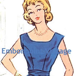 Plus Size or Any Size Vintage 1950s Dress Pattern PDF Pattern No 60 ...