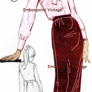 Plus Size or any size Vintage 1969 Skirt Pattern PDF Pattern No 107 Lesa Skirt imagem 3