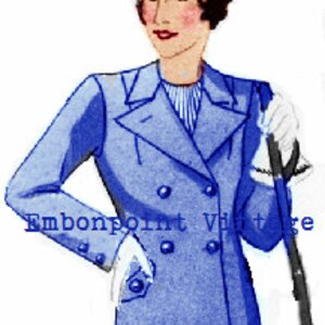 Plus Size Pattern or any size Vintage 1934 Skirt Suit PDF Pattern No 107 Earlene 1930s 30s Patterns Instant Download image 2