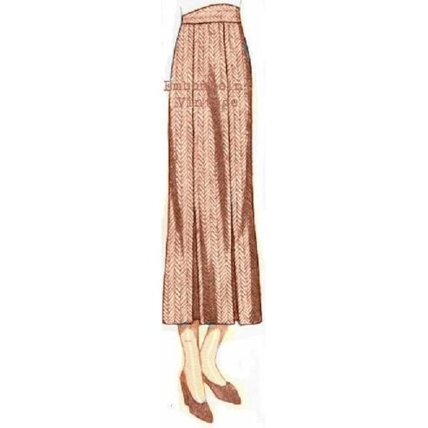 Plus Size Pattern (or any size) Vintage 1934 Skirt - PDF - Pattern No 100 Elnora 1930s 30s Patterns Instant Download