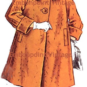 Plus Size or any size Vintage 1950s Swing Coat Pattern PDF Pattern No 88 Alice image 3