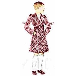 Plus Size Pattern (or any size) Vintage 1934 Girls Coat - PDF - Pattern No 122 Consuelo 1930s 30s Patterns Instant Download