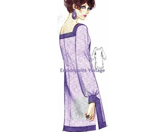 Grande taille (ou n'importe quelle taille) vintage 1969 Dress Pattern - PDF - Pattern No 138 Iris