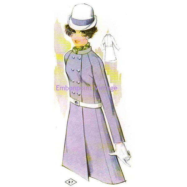 Plus Size (of elke maat) Vintage 1969 Jaspatroon - PDF - Patroon nr. 87 Misty