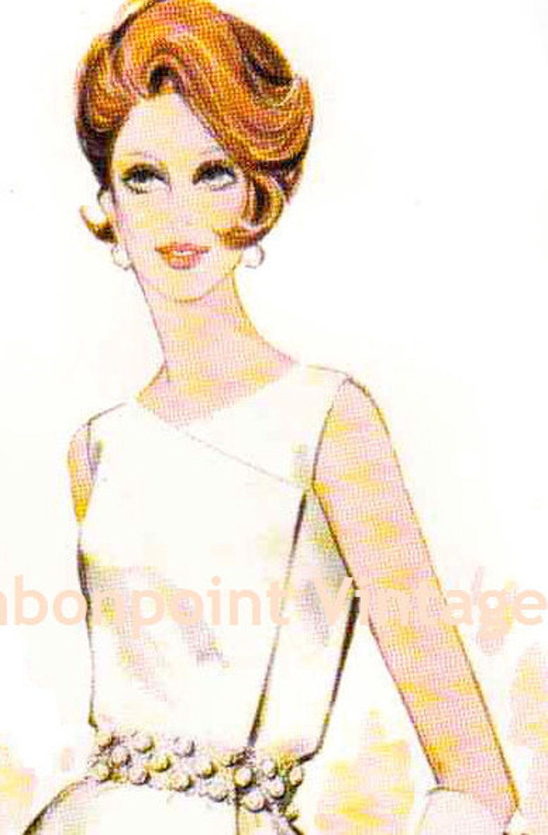 Plus Size or any size Vintage 1969 Dress Pattern PDF Pattern No 134 Jayne image 2