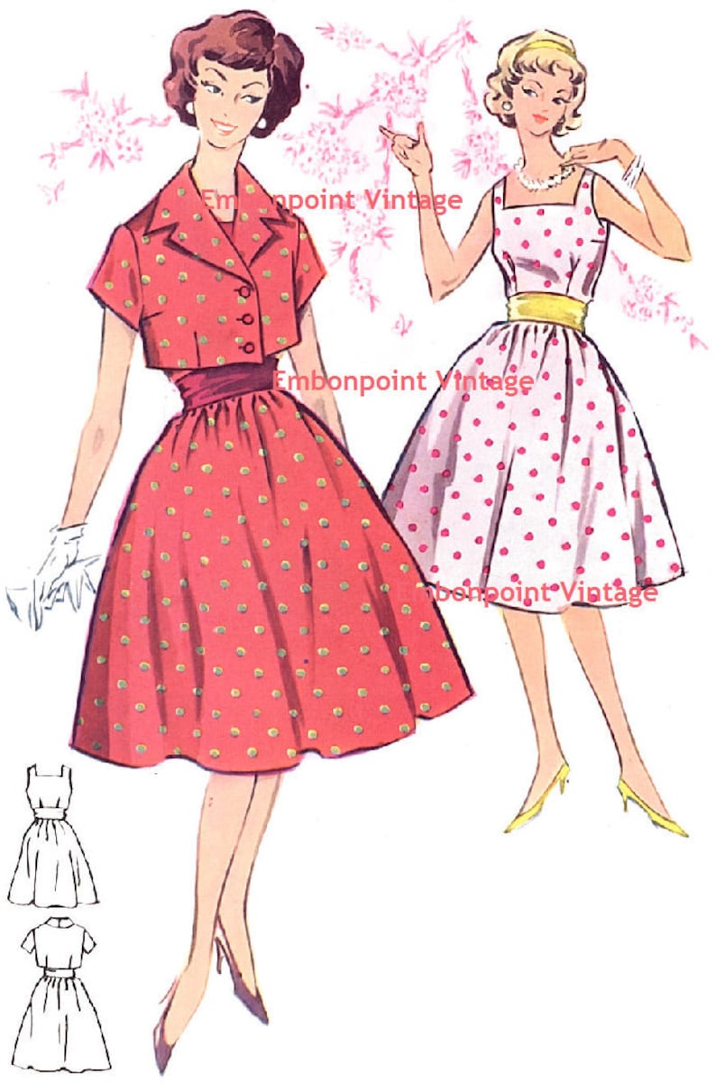 Plus Size Retro Pattern Plus Size (or Any Size) Vintage 1950s Suit Pattern - PDF - Pattern No ...