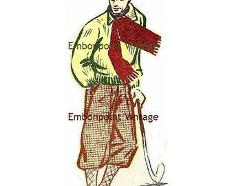 Plus Size (or any size) Vintage 1949 Mens Golfing Jodphurs Sewing Pattern - PDF - Pattern No 99 Mickey Pants 1940s 40s 1950s 50s