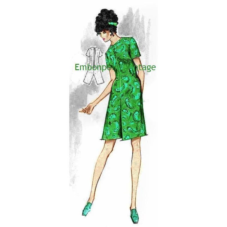 Plus Size or any size Vintage 1969 Pantdress Pattern PDF Pattern No 162 Jeannine image 1