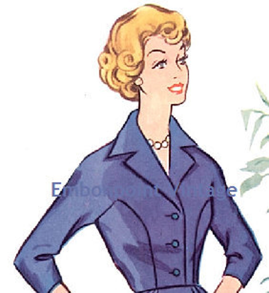 Plus Size or Any Size Vintage 1950s Dress Pattern PDF - Etsy