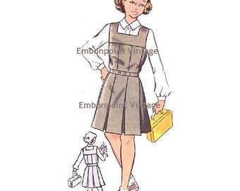 Talla grande (o cualquier tamaño) Patrón de delantal de uniforme escolar vintage de la década de 1950 - PDF - Patrón No 173 Melissa