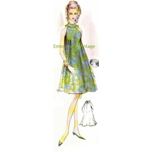 Plus Size (or any size) Vintage 1969 Women's Swing Dress Pattern - PDF - Pattern No 153 Lauri