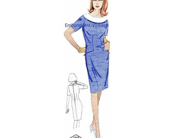 Plus Size (or any size) Vintage 1969 Dress Pattern - PDF - Pattern No 103 Deirdre