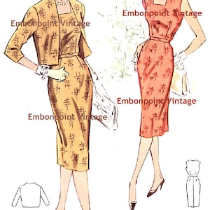 Patrón de traje vintage años 50 talla grande (o cualquier talla) - PDF - Patrón nº 29/30: Rebecca
