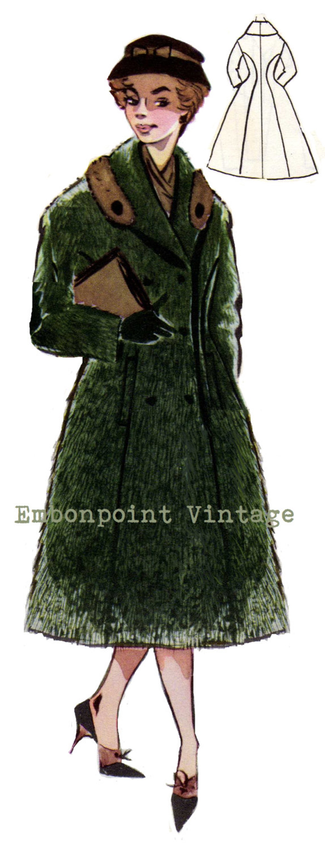 Vintage Sewing Patterns Plus Size or Any Size 1956 Coat - Etsy