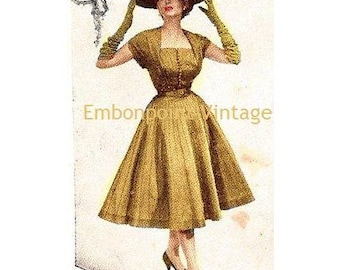 Robe vintage 1949 grande taille (ou n'importe quelle taille) - PDF - Patron No 74 Carrie