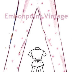 Plus Size (or any size) Vintage 1950s Pyjama Pants Pattern - PDF - Pattern 225b Veronica Pants