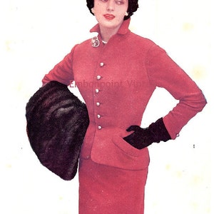 Plus Size or any size Vintage 1949 Suit Sewing Pattern PDF Pattern No 1 Agnes image 3