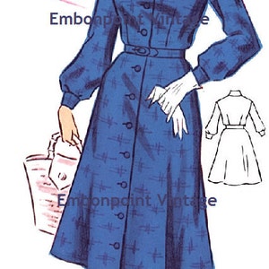 Plus Size or any size Vintage 1950s Dress Pattern PDF Pattern No 36: Shirley image 3