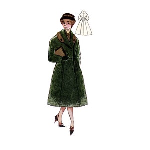 Vintage Sewing Patterns Plus Size (or any size) 1956 Coat - PDF - Pattern No 41 Valarie 1950s 50s Patterns Instant Download Rockabilly