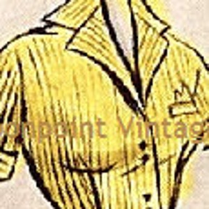 Plus Size or any size Vintage 1949 Blouse Sewing Pattern PDF Pattern No 64 Debra image 2