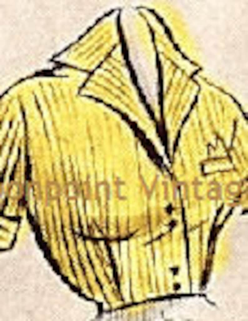 Plus Size or any size Vintage 1949 Blouse Sewing Pattern PDF Pattern No 64 Debra image 2