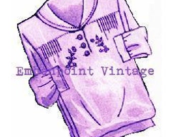 Plus Size (or any size) 1934 Vintage NIghtgown Sewing Pattern - PDF - Pattern No 31 Bernadine 1930s 30s  Instant Download